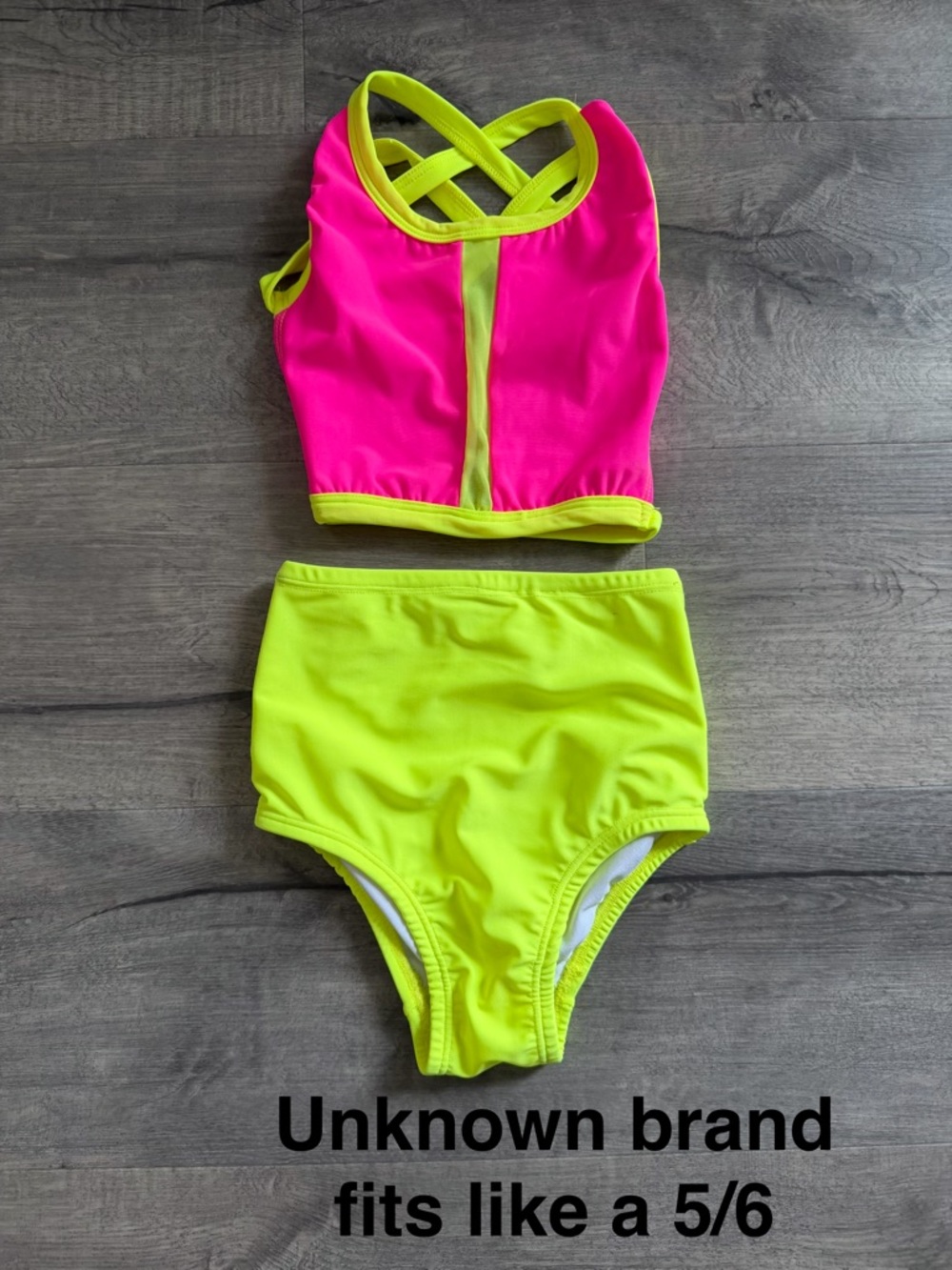 Unknown Brand Girls' Neon Pink & Lime Two-Piece dancewear